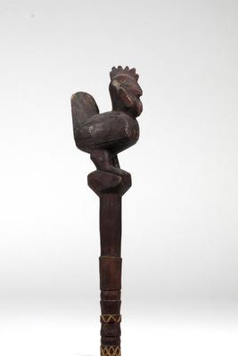 Staff with Carved Rooster Finial