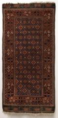 Rug with Stylized Floral Lattice Design