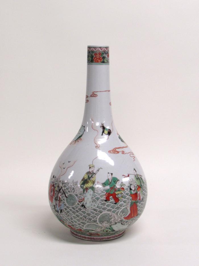 Bottle Vase with Eight Daoist Immortals