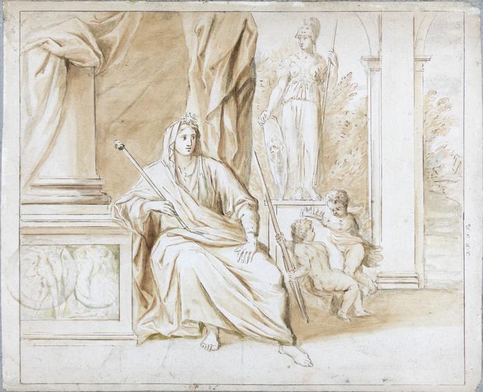 Seated Woman in a Classical Setting