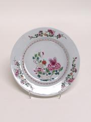 Famille-rose Plate with Peony and Prunus