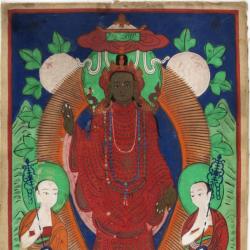 Sandalwood Buddha with Two Disciples