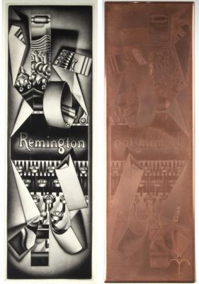Remington Strip Tease and Cancelled Printing Plate