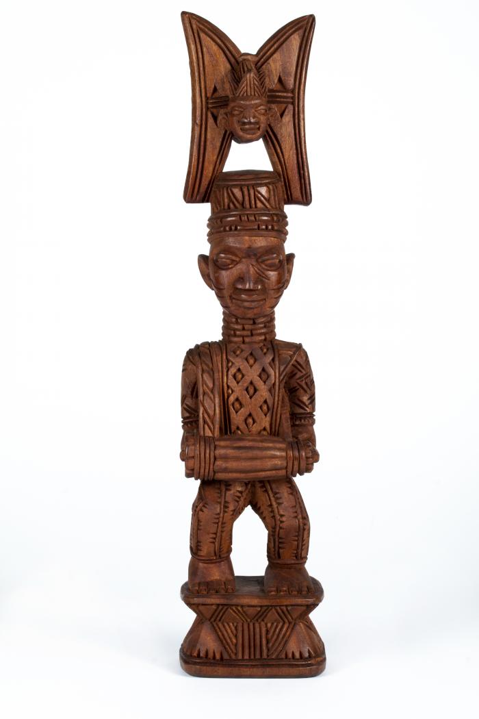 Shrine Figure of a Standing Bata Drummer
