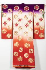 Wedding Kimono with Crane and Floral Medallions
