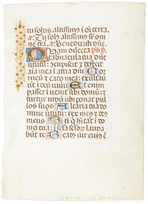 Illuminated Manuscript Leaf (psalmi idiotici?)