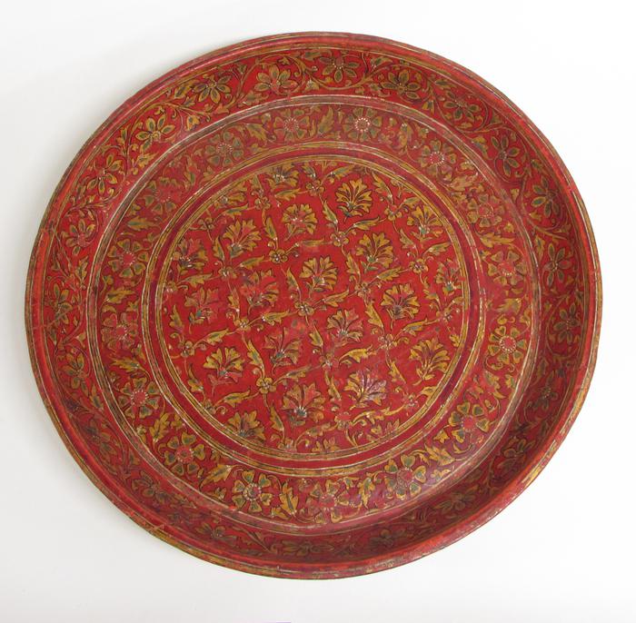 Tray with Stylized Floral Designs