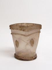 Square Jar with Lion Medallions
