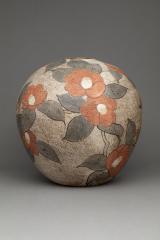 Globular Vase with Camellia Design