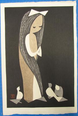 Girl and Doves