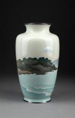 Vase with Landscape with Mount Fuji