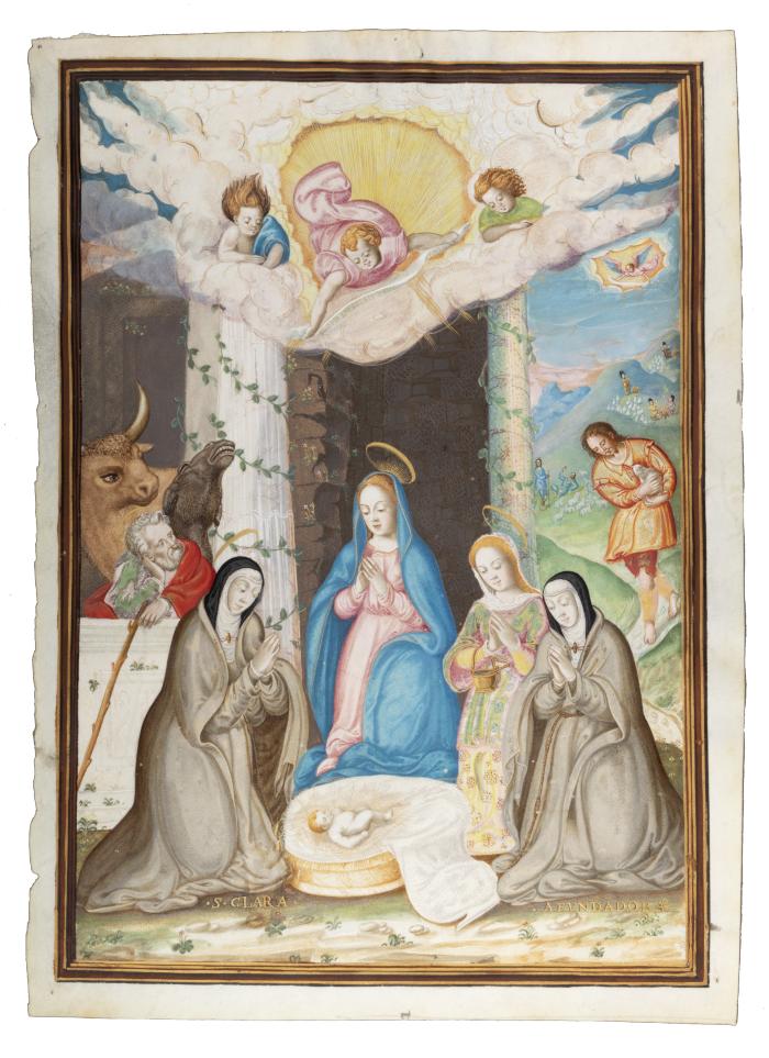 Nativity Scene with Saints