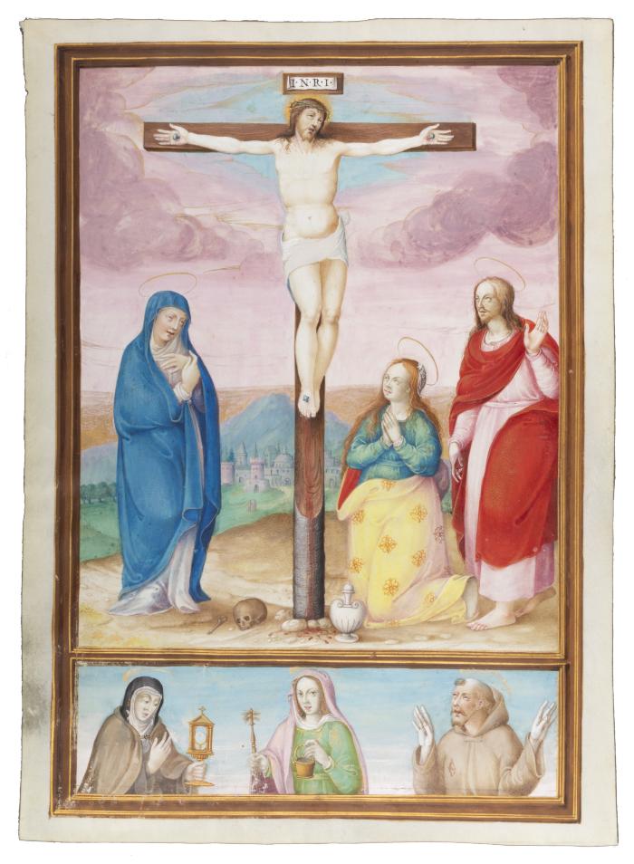 Crucifixion Scene with Saints