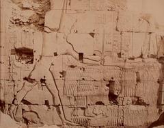 Wall at Karnak (Pharoh fighting)