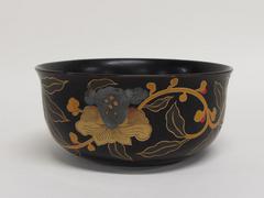 Lacquer Bowl with Floral Design