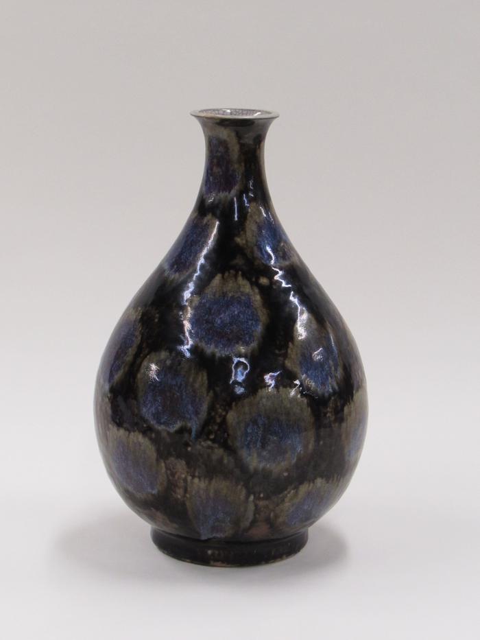Vase with Brown and Blue Flambé' Glazes