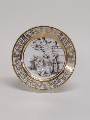 Dinner Plate with Swooning Female Figure