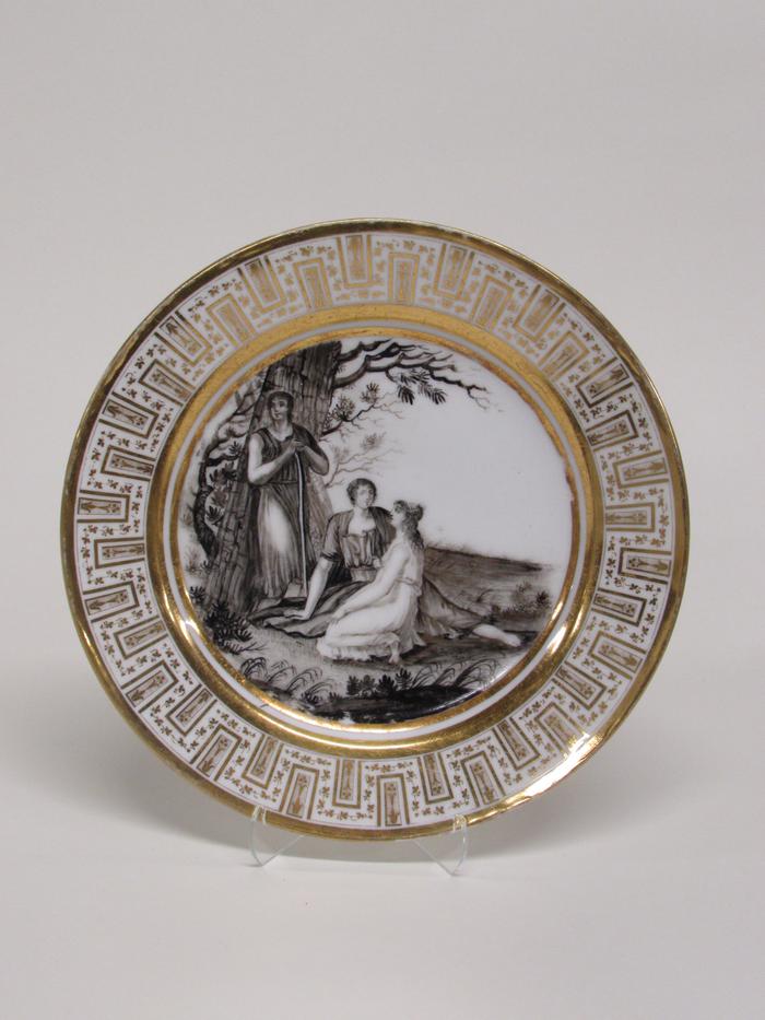 Dinner Plate with Classical Figures in a Landscape
