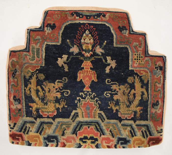 Throne Cushion with Dragon and Vase Motif