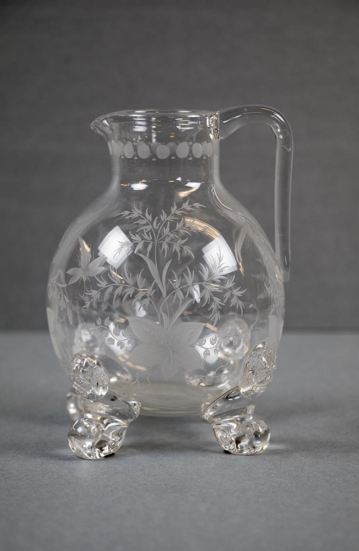 Cordial Decanter with Dragonfly and Floral Designs