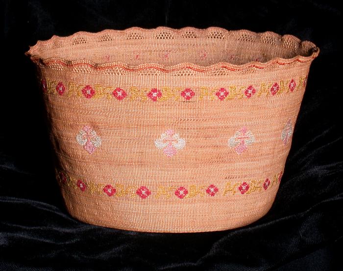 Basket with Floral Design