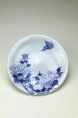 Plate with Peony and Butterfly Design
