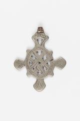 Pendant Cross with Woven Circle Design