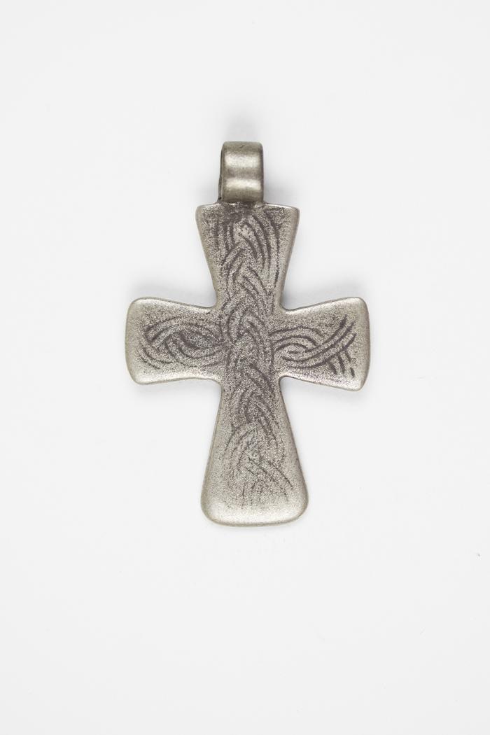 Pendant Cross with Woven Design