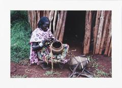 Woman Weaving Basketry