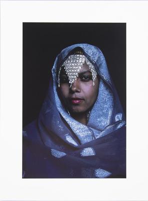 Woman (Harari?) in Blue Headscarf