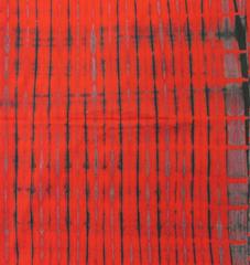 Tie-dyed Cloth with Black and Red Design