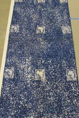 White-speckled Blue Cloth with Africa Design