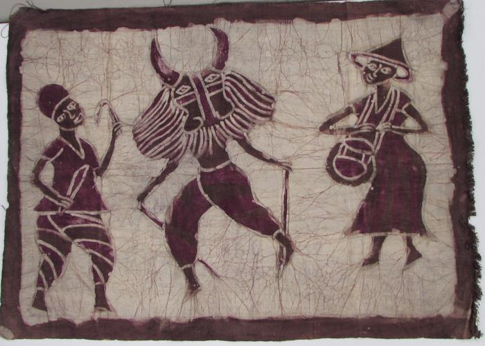 Batik Cloth with Masquerade Dancer