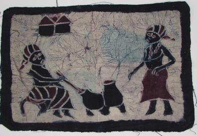 Batik Cloth with Women Cooking