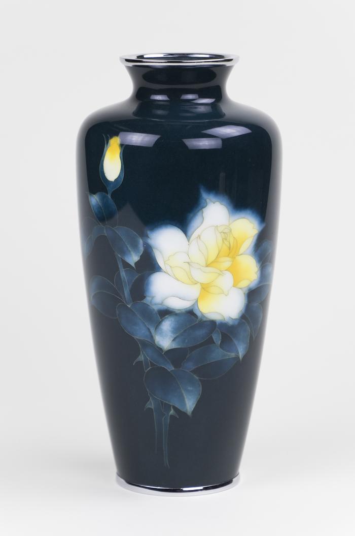 Cloisonne Vase with Yellow Flower