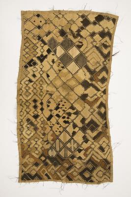 Kuba Cloth with Large Squares and High Pile Weave