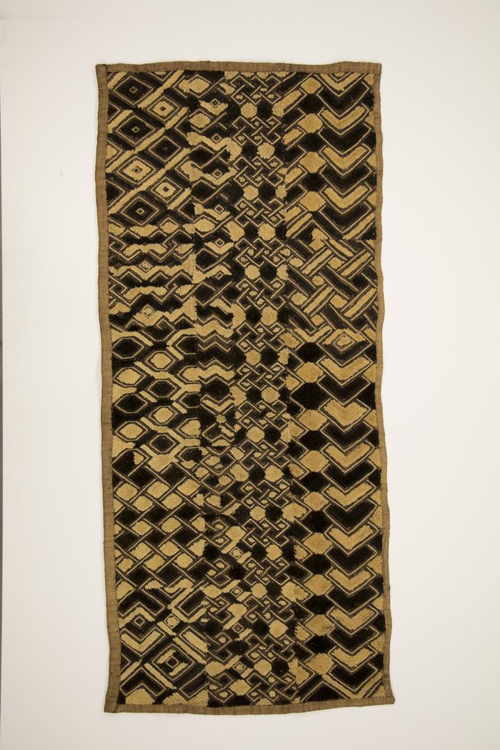Kuba Cloth with Geometric Designs and High Pile Weaving