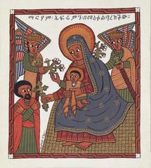 Saint Mary Blessed Saint Ephraim with Her Cross