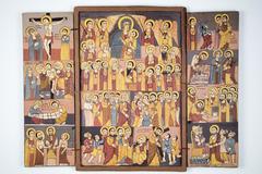 Triptych Icon with Scenes from the Life of Christ
