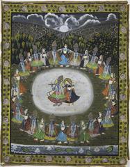 Krishna and Radha in Divine Dance of Love