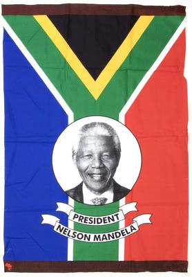 Kanga Cloth with Portrait of President Nelson Mandela 