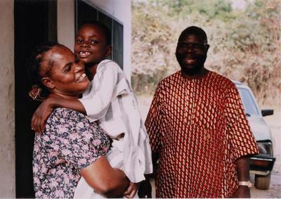 Lamidi Fakeye with Remi and Bimbo - Ile-Ife, Nigeria